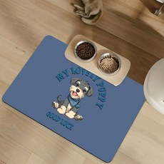 ONE TOSE 다용도 흡수가죽 식기 건조매트 논슬립 펫 식기매트 대형, 1개, 강아지 (50X80CM)