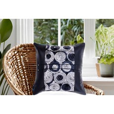 Avarada 40x40cm16x16인치 줄무늬 꽃다발 장식 쿠션 커버 소파 소파 의자 침대 뒷면 지퍼 인서트 미포함 블랙