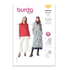 BURDA X05984BURDA 미세스 재킷 및 트렌치 코트 바느질 패턴 패킷 디자인 코드 B5984 사이즈 8-18 34-44 437905