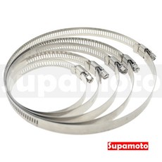 Supamoto 不鏽鋼束環 SUS304 電鍍處理 可調式管夾, 1個, L (1個)