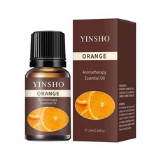 YINSHO油溶性香薰精油，空氣清新擴香專用，植物香水精油，瑜珈冥想精油，清新空氣天然精油，加濕器精油, 10ml, 香橙香薰精油/油溶性