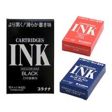 플래티넘 프레피만년필 리필카트리지 10개입 잉크, 청색, 프레피 만년필 리필카트리지 10개입