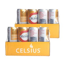 셀시우스 헬시 에너지 드링크 피치 망고 그린 티 맛, 355ml, 24개