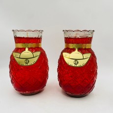 古德 果凍鳳梨蠟燭 - 拜拜蠟燭/光明燈 (一對) - 拜拜用品/金紙/佛具/神明燈, 三號果凍鳳梨(約4天), 1個