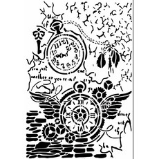 蝶古巴特DIY型染版 A40-0340 鏤空模板 塗鴉繪畫模版, 1個