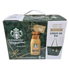스타벅스 프라푸치노 모카 281ml x 6개입 + 스타벅스 모멤텀 백 세트 증정, 6개