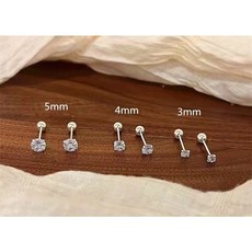 BEAGLE 925銀 閃鑽耳釘 金銀雙色 簡約輕巧 養耳環 睡覺不用摘