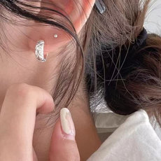 지엔스 샤인퀼트 원터치 링 귀걸이