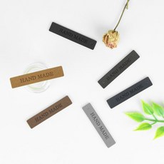 m핸드메이드 가죽라벨 - 베이직 5cm1cm 레더라벨, 1개