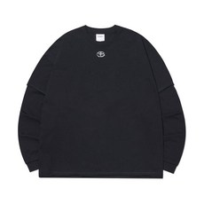 [노매뉴얼] ABRASION LAYERED LONG SLEEVE TEE - BLACK