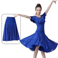 와우진플 레이스 댄스 롱스커트, 블루