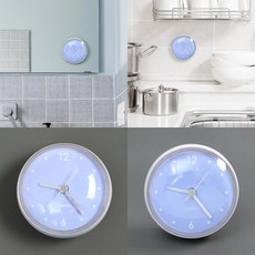 방수 흡착식 미니 벽시계 스카이 욕실벽시계 욕실시계 욕실용시계 욕실방수시계 끈방수시계