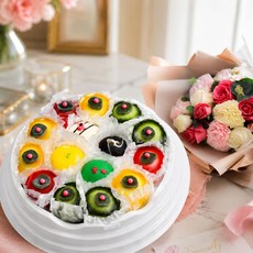 엠케이크 Special 떡케이크 A 선물세트 5종 택 1 생일 케익 기념 생신 칠순, 875g, 1세트, S/떡케이크A/꽃12_NEW