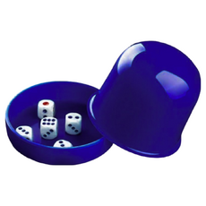 骰盅吹牛遊戲組 骰子樂 皮革, 藍色, 1個