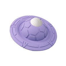 狗狗橡膠飛碟玩具 - 耐咬磨牙飛盤寵物玩具, 香芋紫, 1個
