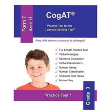 (영문도서)Cogat: Practice Test for the Cognitive Abilities Test: Form 7 Level 9 Paperback, Independently Published, English, 9781796815344