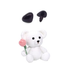 모루 인형코 나사형 삼각코 검정 나사형코 20mm, 1개