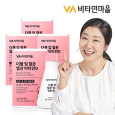 비타민마을 더블 업 철분 엽산 비타민D 30g, 60정, 4개