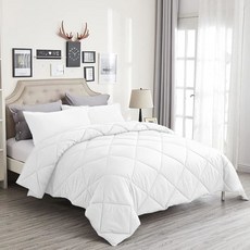 왐사운드 퀸 이불 세트 블루 - 럭셔리 소프트 및 경량 다운 대체 침구 푹신한 담요 퀼트 3종 시즌 1 이불(88" 88") 베개 샴 2종(20" 26")