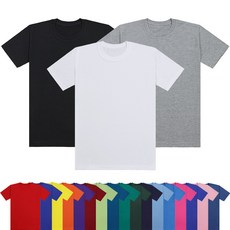 국산 코마사 20수 라운드 반팔 면티