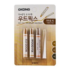 오공 우드픽스 목재흠집 보수 어두운색 3색입, 1개