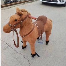 목마 승마 사이클 호스라이딩 실내자전거 라이딩 실내 이동식 흔들 장난감, 내부에 강철 지지대 100kg, 1개, 땀혈 말 바퀴 있음 100kg
