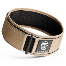 Gymreapers 보디빌딩 파워리프팅 크로스 트레이닝용 퀵 락 역도 벨트 금속 버클이 있는 10.2cm 4인치 네오프렌 조절 가능한 올림픽 리프팅 백 서포트 레인저 그린 미디, X-Small, 탠 색상