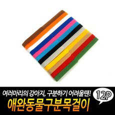 애완동물구분목걸이12P 애견용품