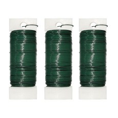 ROERLIEN 22게이지 꽃무늬 와이어 3팩 114야드 유연한 패들 와이어 크리스마스 화환 나무 공예 화환 및 꽃꽂이용 3 블랙 114야드 313371, 초록색