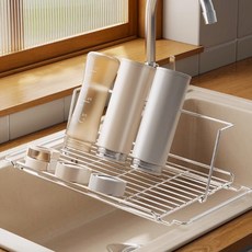 SKYliving 스테인리스 식기건조대, 1개, 실버