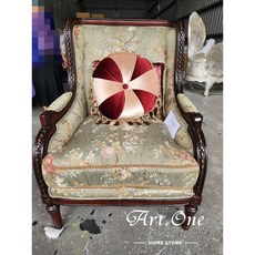單人貴族沙發，精緻刺繡布歐式風格，出清特惠中，提升客廳品味首選, 1個