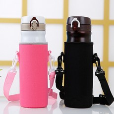 크로스 물병 파우치 [KC인증] 420 550 750 1000 1500 텀블러 보틀 커버 워머 유치원 유아 가방 주머니 우체국 택배 배송, 블랙420ml, 1개