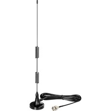 빙푸 20-1300MHz 경찰 스캐너 안테나 마그네틱 베이스 HF VHF UHF 양방향 햄 라디오 BNC 남성 유니덴 베어캣 휘슬러 쉑 스캐너와 호환됨, BNC Antenna