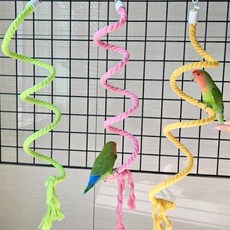 앵무새 놀이터 와이어 로프 횟대 1m, 상세페이지 참조, 1개