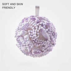 샤워젤 비누용 초극세사 푸프 목욕 스폰지 스크러버 성인아동용, 1개, 4. Purple 1pc
