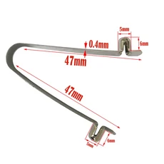카약 패들 텐트 폴 용수철 스냅 클립 푸시 단추 잠금 튜브 더블 핀 직경 4-9mm 5 개, 05 5mm leg 47mm