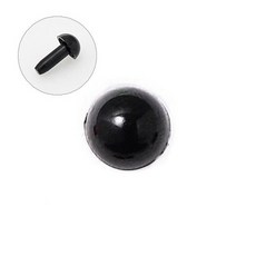 【YUBU】HAMANAKA 毛絨玩具眼睛 實心眼珠 あみぐるみEYE, 1個, 6mm 黑