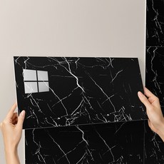 아이시니 [정품] 유광 붙이는 폼블럭 대리석 10개, 스페이스 블랙