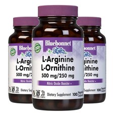 블루보넷 L-아르기닌 500mg L-오르니틴 250mg 베지터블 캡슐, 100개입, 3개, 100정