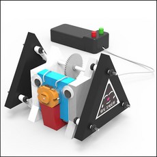 삼각김밥 워킹로봇 RC카 리모컨 조종 웜기어 평기어 메카니즘 학습 RC 로보트 DIY, 1개