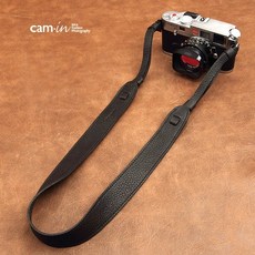 cam-in 真皮相機背帶 寬32mm 通用型 長度可調, 1個, 黑色