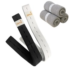 단추구멍 고무밴드 바지 허리 수선 길이조절 밴딩 고무줄 임산부 유아복 셀프 DIY 25mm 2.5m 2개입 블랙 화, 검정