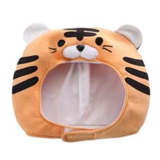可愛老虎造型派對頭套 趣味變裝頭飾，派對變裝必備，趣味可愛老虎造型，柔軟舒適材質, 老虎, 1個
