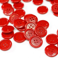 바지단추 작업복단추 (레드) 18mm (대), 레드, 1개