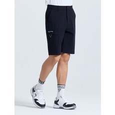 챌린저 남성 베이직 원포켓 카고 하프 팬츠 블랙