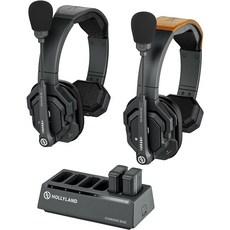 Hollyland Wireless Intercom Headset System 2-Users, Solidcom SE (2.4GHz Version), Black