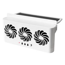 공기 배출구가 있는 태양열 자동차 라디에이터 냉각 창문 환기 모든 자동차에 대한 USB 전원 자동, White, 옵션 2