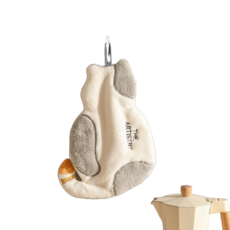 貓咪擦手巾 掛式洗手巾 兒童可愛珊瑚絨毛巾 廚房超強吸水加厚手抹布, 1個, 1個裝