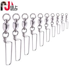 釣友俱樂部 8字環轉環 金屬軸承 弧形別針, 銀色,8#(10個/包), 1個