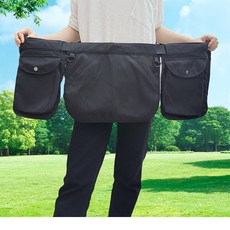 앞치마 주머니 포켓 카페 허리앞치마 공방 주방 전대 목공 방수 허리가방, 7_곡선형 큰가방 세트 1소가방